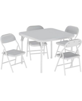 5 Piece Folding Kids Table and Chairs Set, Children Activity Table and Chairs Set for Dining Room,Daycare,Classrooms