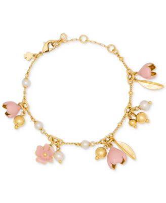 Cubic Zirconia & Glass Golden Bloom Bracelet