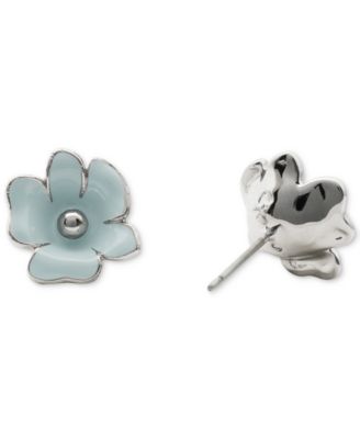 Cubic Zirconia Golden Bloom Flower Stud Earrings