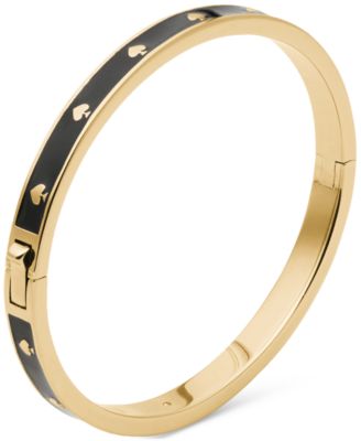 Enamel Hinged Spade Bangle Bracelet