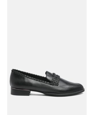 Womens NADIA Leather Penny Loafers