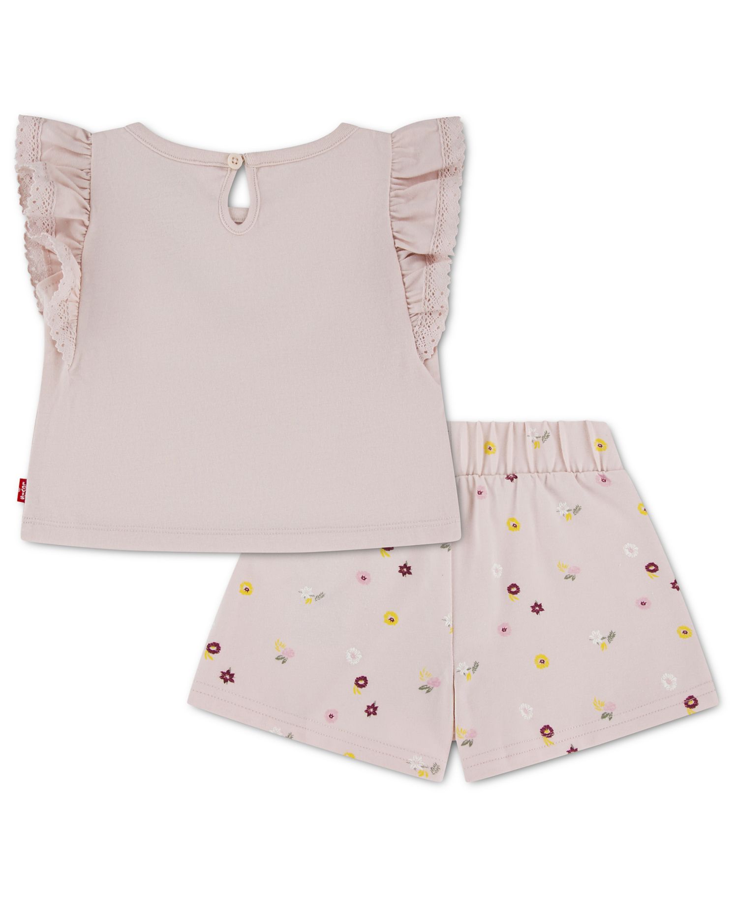 Baby Girls' Knit Top and Ditsy Skort, 2-Piece Set