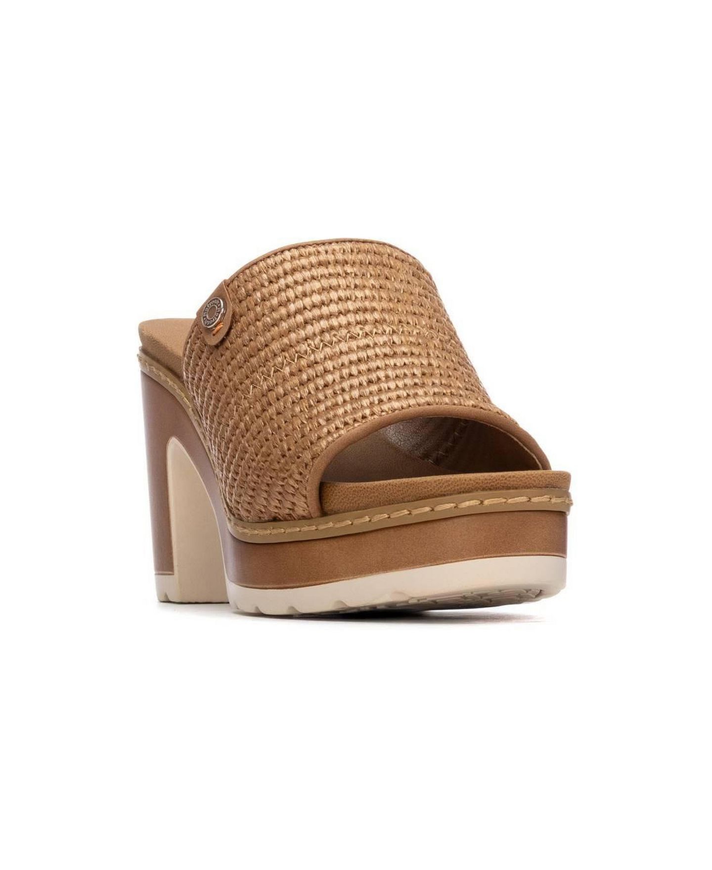 Женские сандалии XTI Refresh Collection Block Heel Slip On, цвет: Верблюжий — фото 1