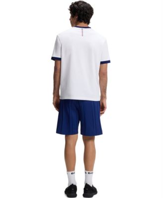 Men's Stretch-Cotton USA Country Flag Logo T-Shirt