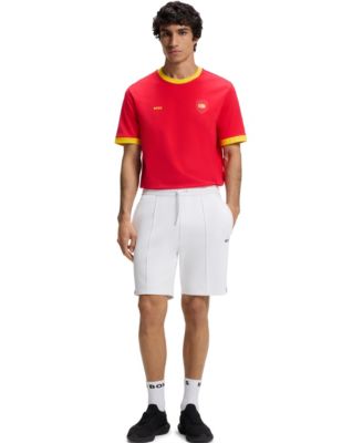 BOSS by Men's Stretch-Cotton Spain Country Flag Logo T-Shirt