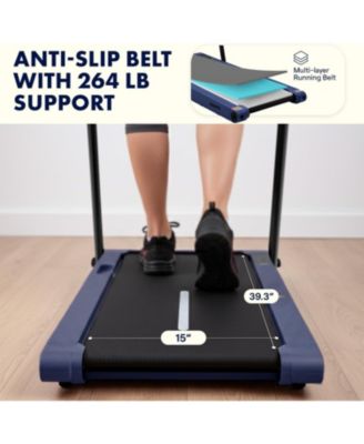 2-in-1 Walking Pad Treadmill with Vibration Plates (SQWPVH15BL)