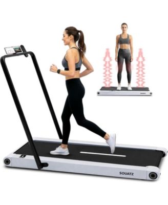 2-in-1 Walking Pad with Vibration Plates - Compact Treadmill (SQWPVH15WH)