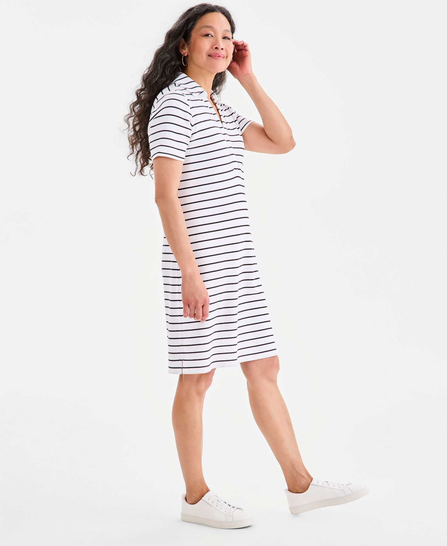 Women's Striped Polo Dress