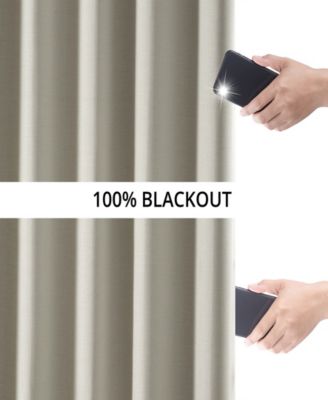 Faux Linen Hotel Blackout Curtain