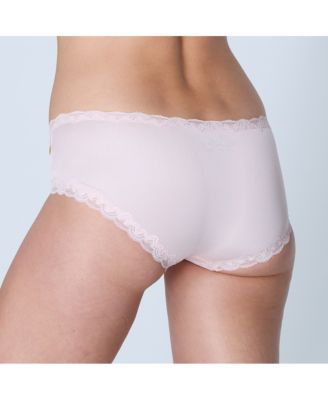 Women's Soft Silk Lace-Trim Briefs Underwear