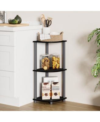 3 Tier Decorative Corner Bookshelf Display Rack.