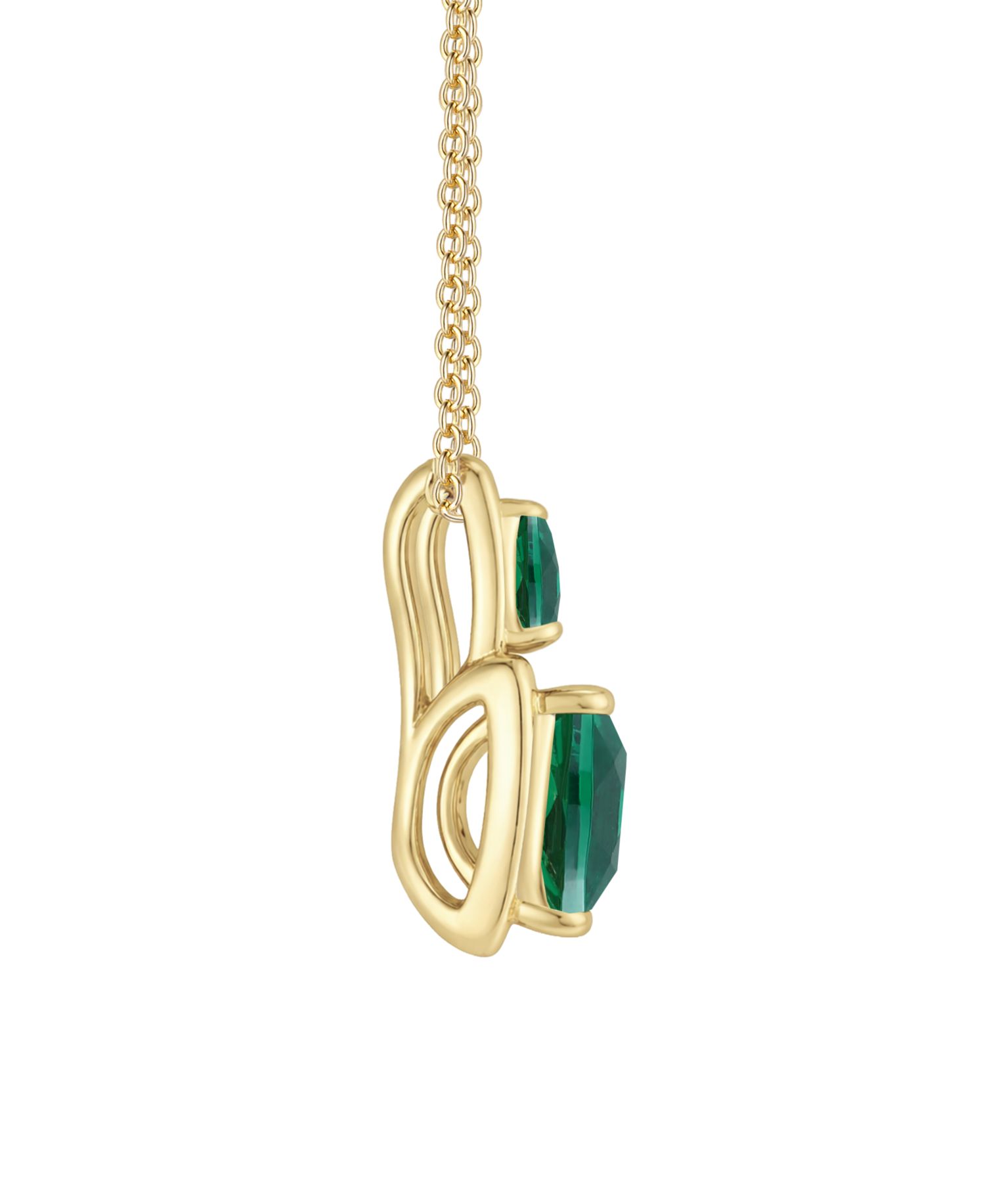 Amethyst (1-3/8 ct. t.w.) & Lab Grown White Sapphire (1/5 ct. t.w.) Pendant Necklace in 14k Gold Over Sterling Silver (Also Available in Multi-Stones)