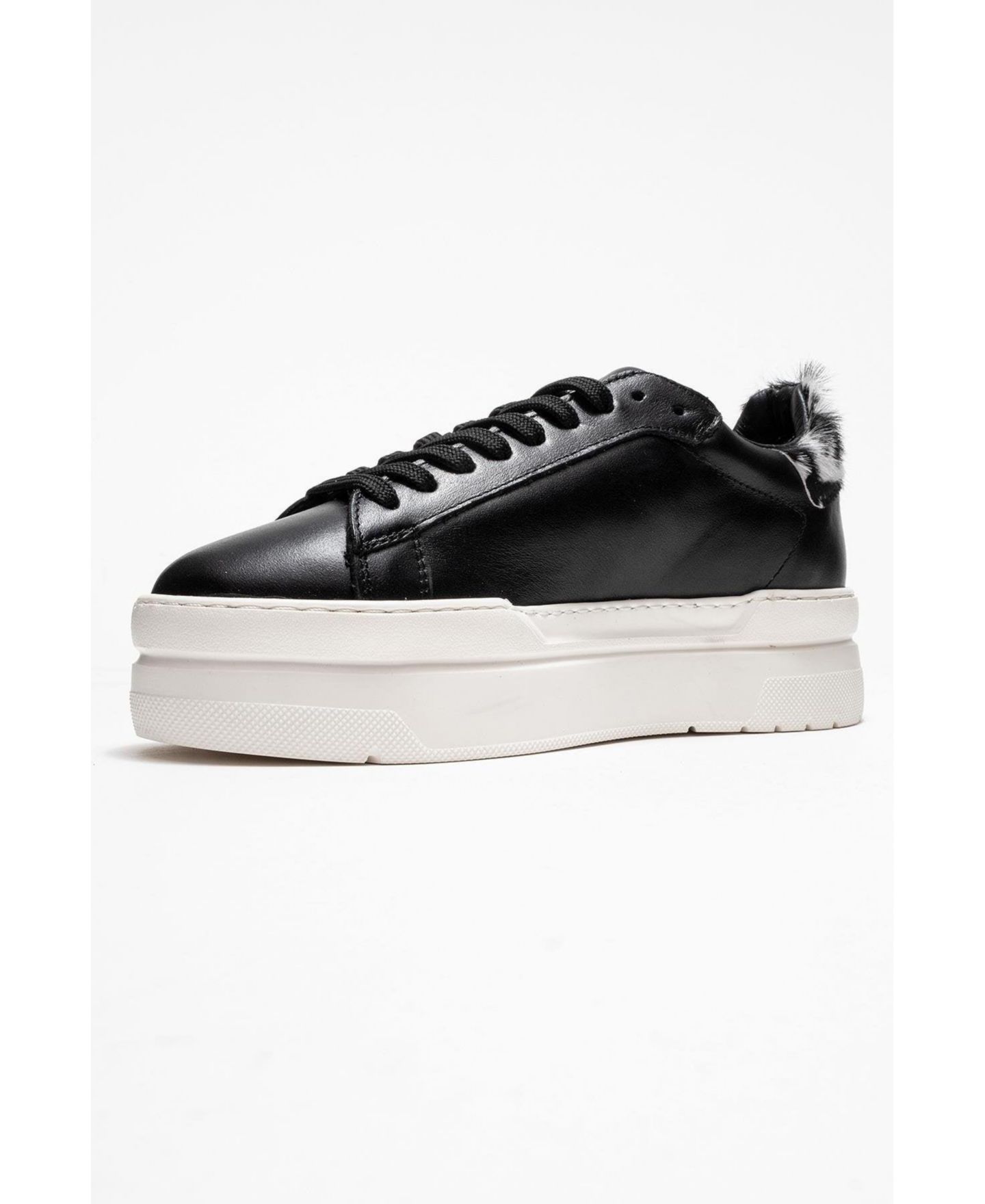 Женские кроссовки Forever & Always Shoes Anabel Leather Platform, цвет: Чёрный кожаный — фото 6