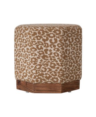 20" Cotton Upholstered Stool Ottoman