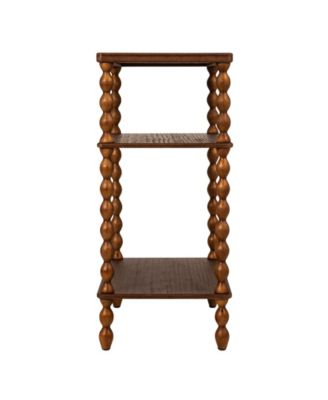Bobbin Leg 20" Wood Rectangle Accent Table