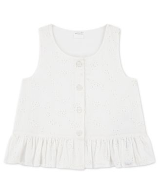 Toddler Girls' 2T-5T Button Peplum Tank Top