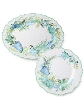 Sea Glass Platters, 2-Pc. Set