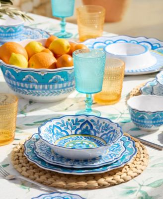 Porto Melamine 12-Piece Dinnerware Set, Service for 4