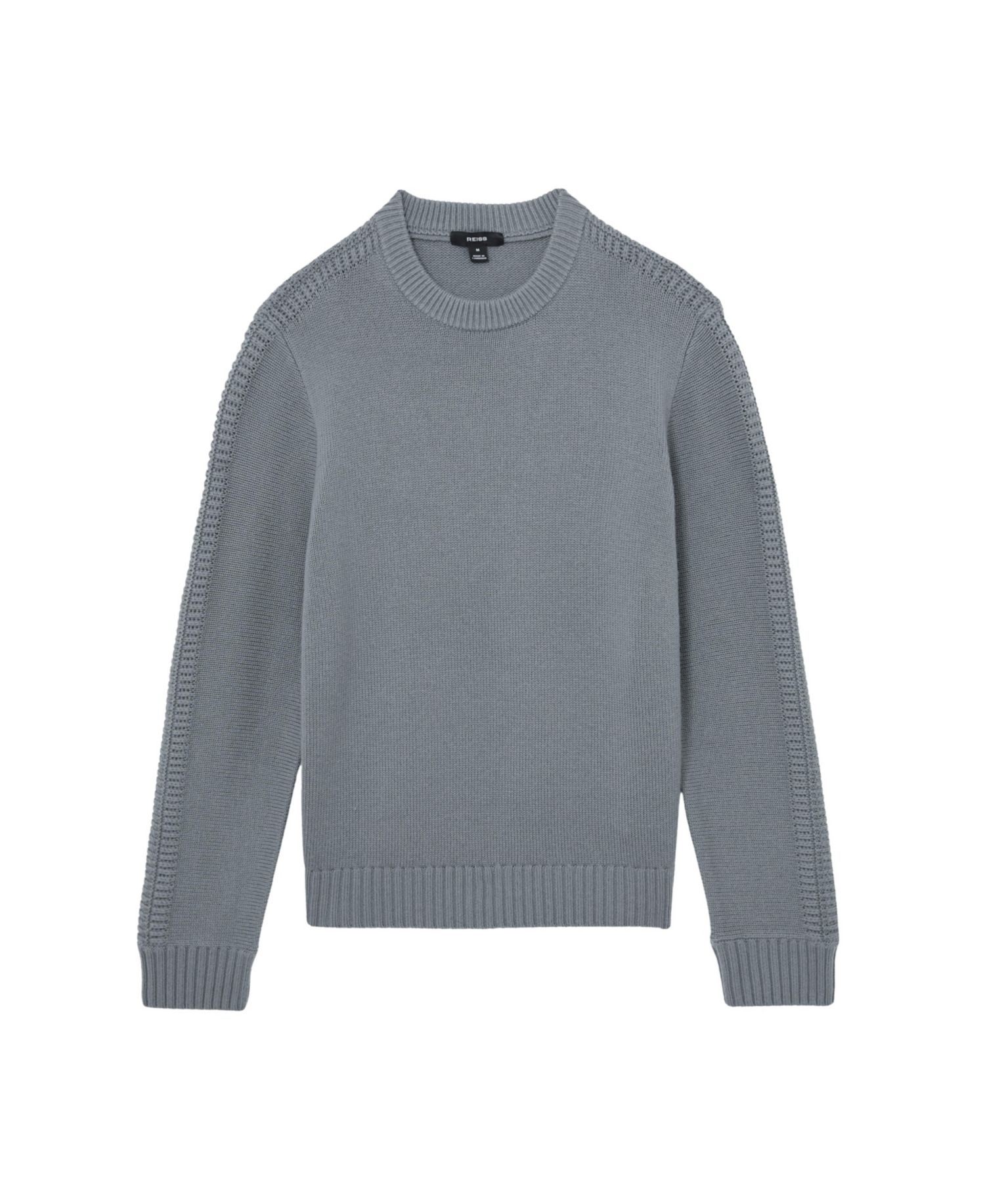 Men's Beech Wool-Blend Rib-Detail Crew-Neck Jumper Sweater