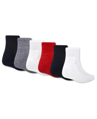 Boys' 7-11 Ankle Socks, 6-Pack