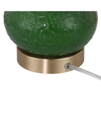 Maris 20" High Glass and Satin Brass Table Lamp Set with Dimmer