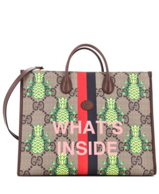 Medium Interlocking G Patch Convertible Tote Printed Jumbo GG Coated Canvas