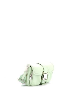 Small Padded Buckle Crossbody Bag Nappa Leather