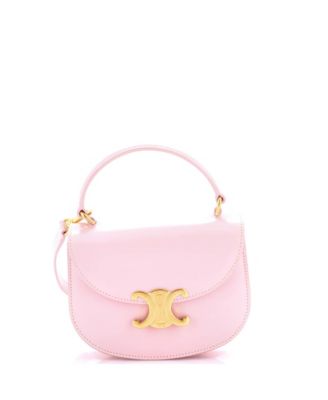 Mini Triomphe Besace Clea Top Handle Flap Bag Leather