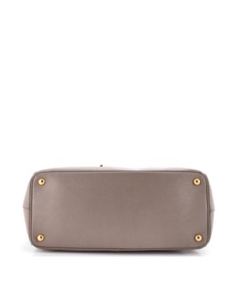 Large Double Zip Lux Tote Saffiano Leather