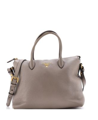 Medium Dual Strap Zip Tote Vitello Daino