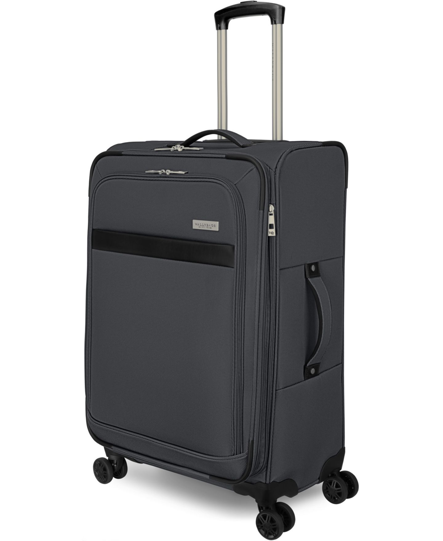 Чемодан WallyBags Stratford Medium Expandable Check-In Spinner, цвет: Графитовый — фото 2