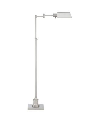 Jenson Traditional 54" Tall Standing Floor Lamps Set of 2 Lights Swing Arm Pharmacy Adjustable Brushed Nickel