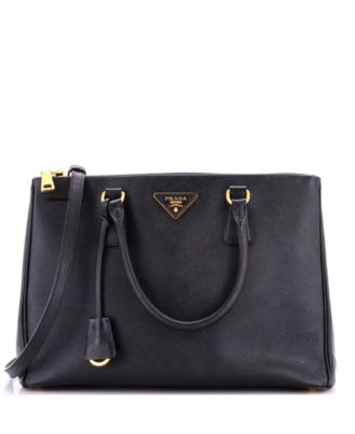 Medium Double Zip Lux Tote Saffiano Leather