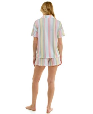 Women's Collared Top and Pull-On Shorts, 2-Piece Set