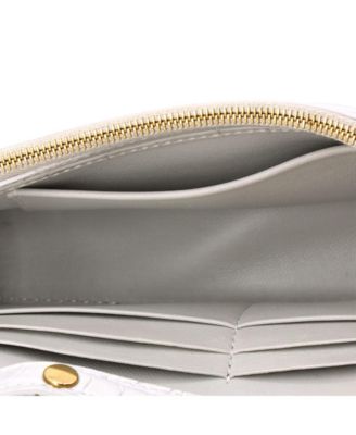 Hourglass Chain Wallet Embossed Leather