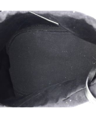 Rive Gauche Drawstring Bucket Bag Embroidered Wool