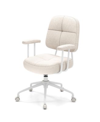 Leathaire Upholstered Task Home Office Chair with Cushioned Back