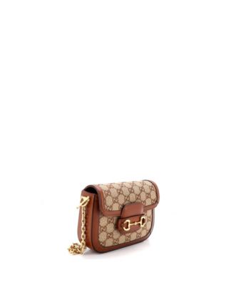 Mini Horsebit 1955 Shoulder Bag Crystal Embellished GG Canvas