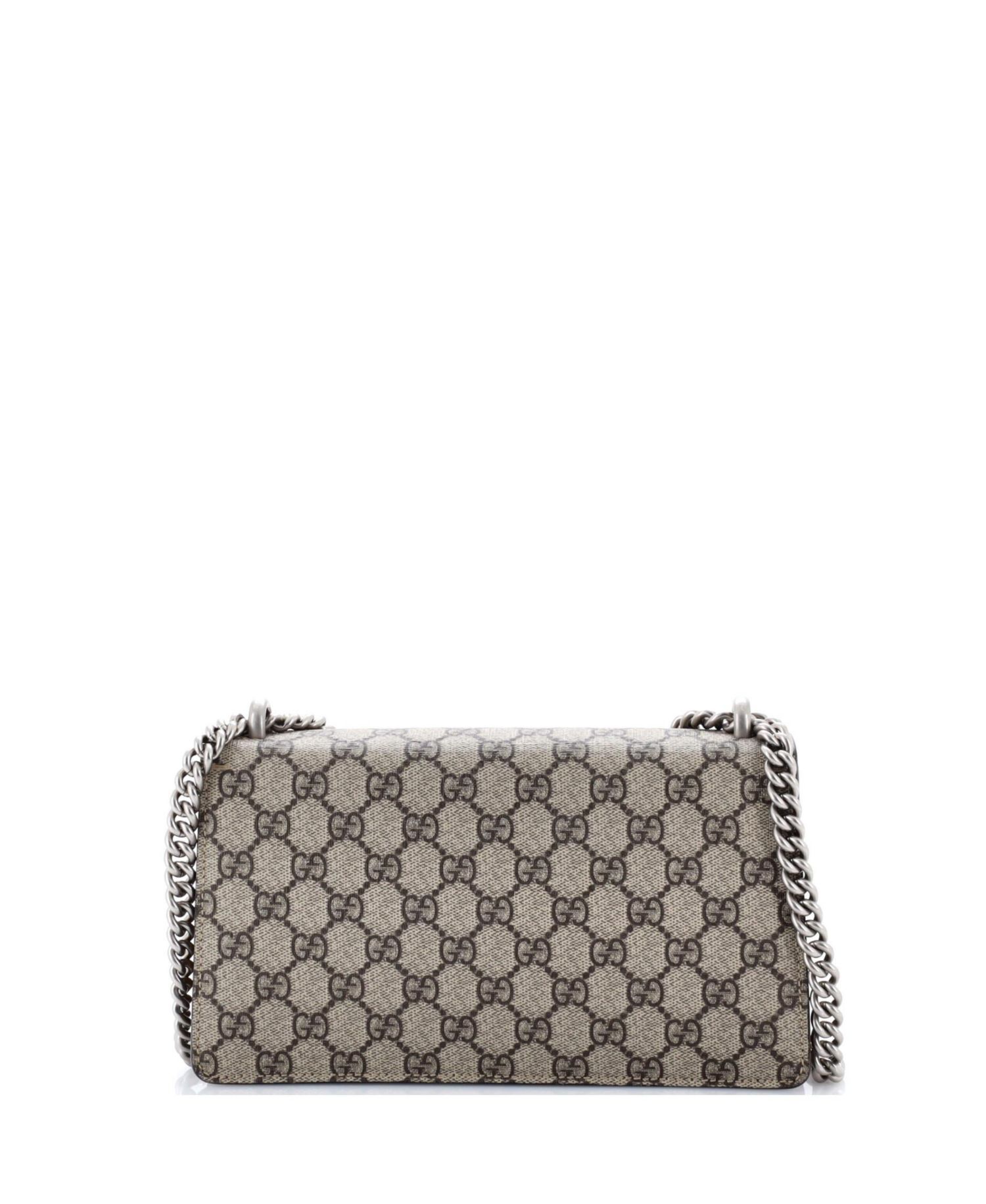 Small Dionysus Bag GG Coated Canvas with Crystal Embellished Metal