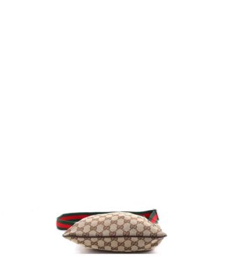 Small Web Strap Zip Messenger Bag GG Canvas