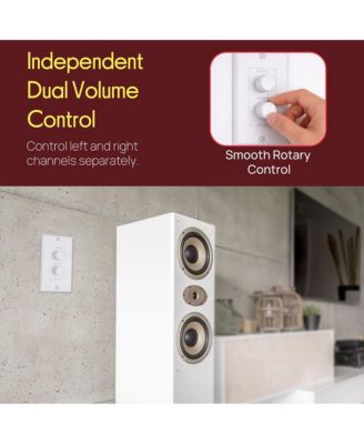 In Wall Speaker Volume Control - Home Audio Smart 2-Channel A/B Dual Channel Speakers Controller Selector Pod Box
