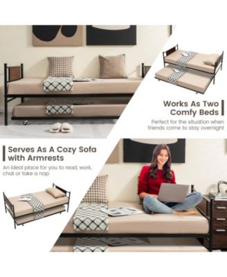 Metal Daybed with Trundle