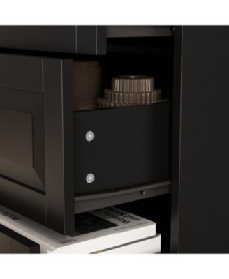 Wood Accent Storage Cabinets Organizer With 5 Drawers