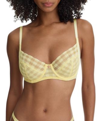 Women's Bonbon Full Coverage Gingham Lace Bra