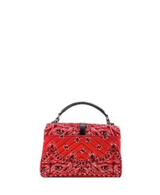 Medium Classic Monogram College Bag Matelasse Chevron Bandana Canvas