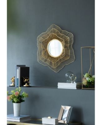 D27x2.4" Metal Mirror, Wall Mounted Mirror Home Decor for Bathroom Living Room