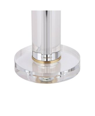 Alfred 30 1/2"H Soft Brass and Crystal Column Table Lamp with Dimmer