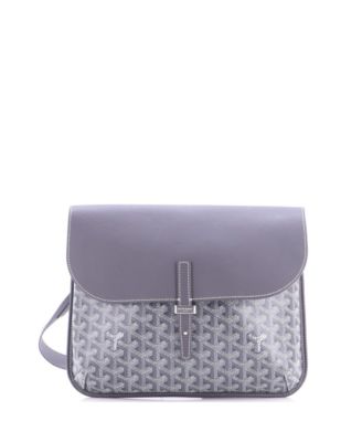 Coursier Messenger Bag Coated Canvas and Leather