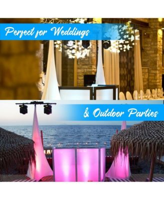 Universal Lighting Tripod Stand Scrim - Triple Sided DJ Speaker / Light Stand Skirt Cover w/Hook and Loop Straps PSCRIM3W