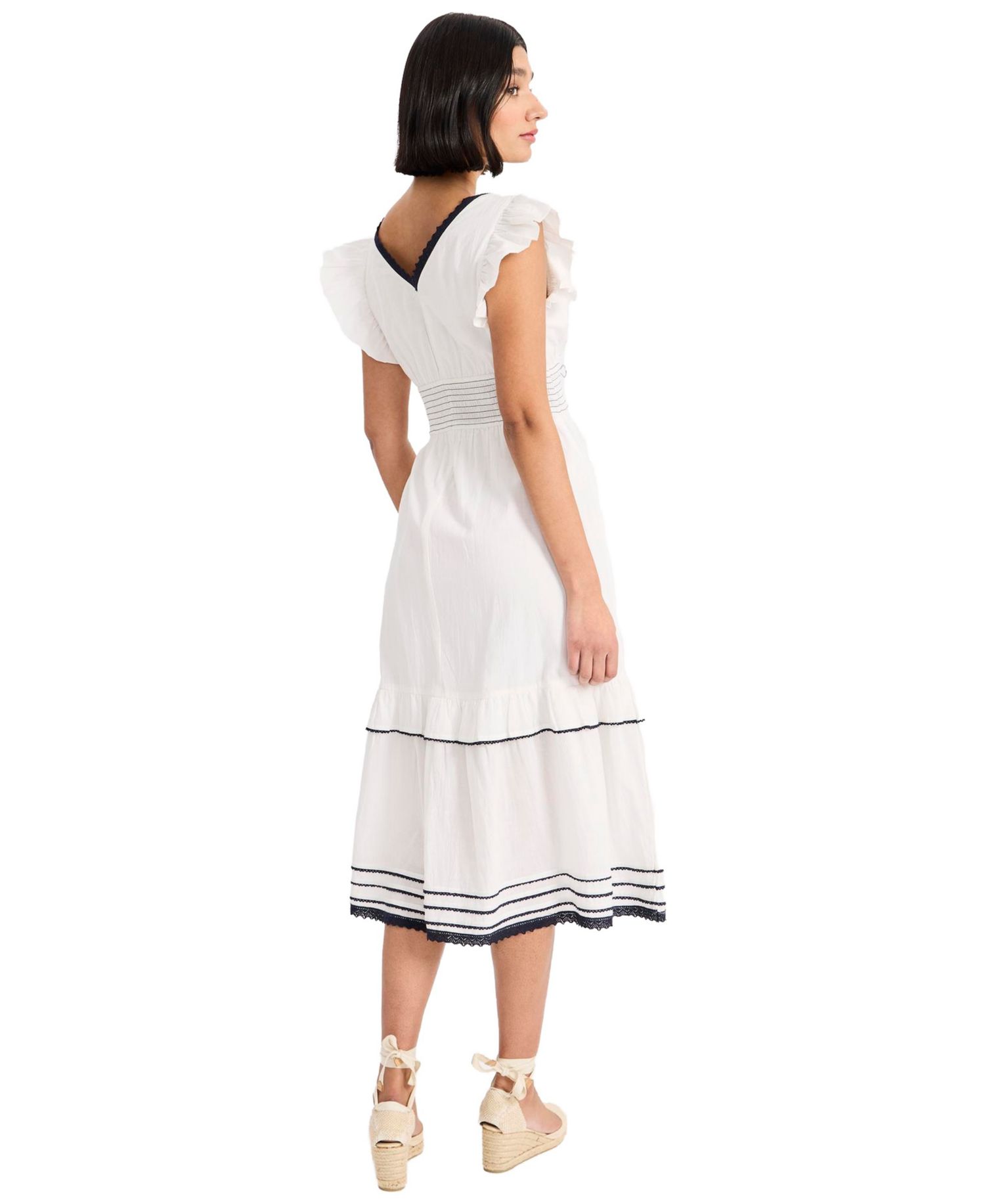 Women's Balloon-Sleeve Midi Dress